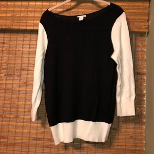 Chico’s black and white sweater